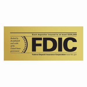 FDIC 1-Sided Outdoor Decal-Gold